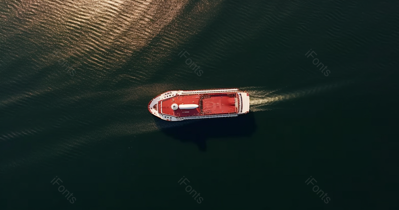 蓝色的海上轮船在急速行驶航拍视角风景摄影图,高清,摄影图,摄影图片,图片大全,摄影图免费下载